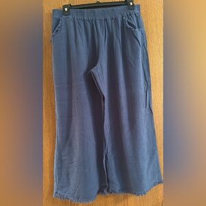 Umgee Blue Wide-Leg Pants